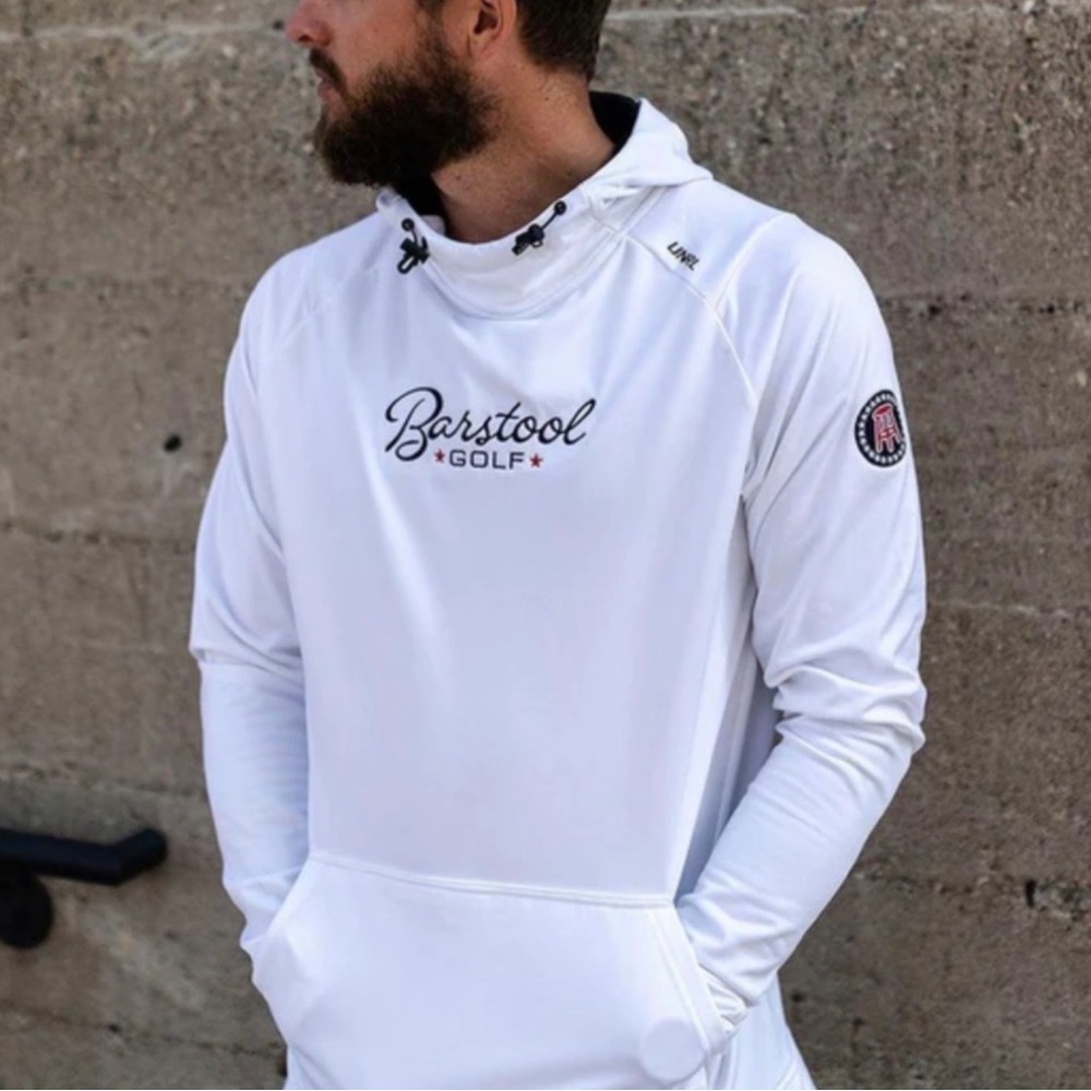 NWT UNRL x Barstool Golf Crossover Hoodie II Snow White Mens Sz 3XL